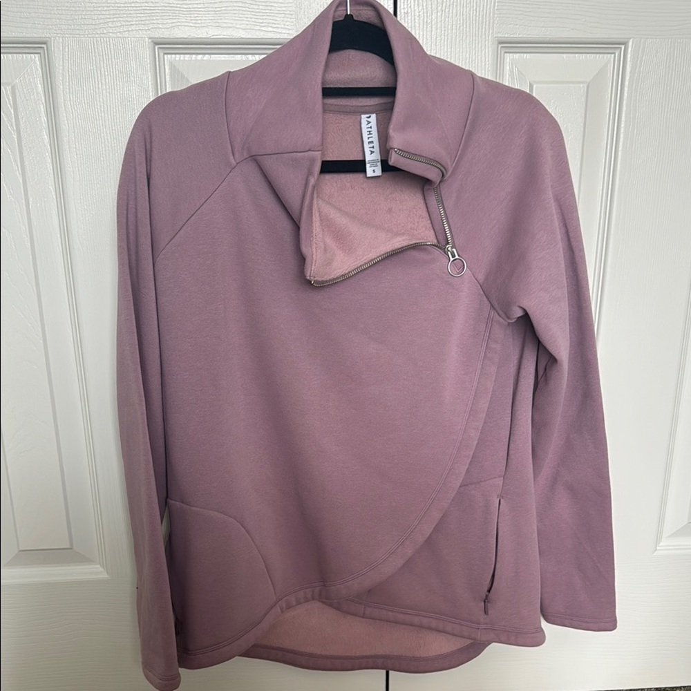 Athleta Sugar Plum Mauve Cozy Karma ASYM Pullover